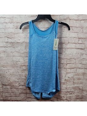 aeuui blue tank top medium new nwt